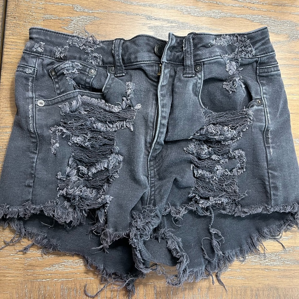 AE distressed high rise shorts - Size 8